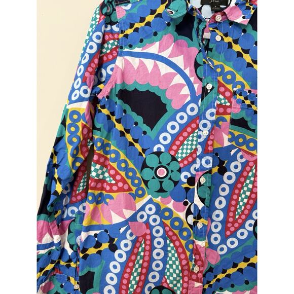 J Crew Classic Boy Fit Shirt in Ratti Kaleidoscope Print Size 4 2250 - Picture 4 of 9